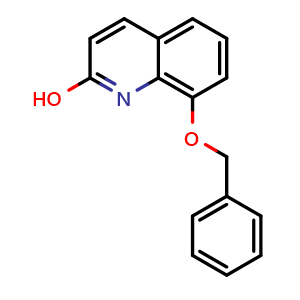 Chemical structure of 8-(benzyloxy)quinolin-2-ol , CAS 63404-84-2, AChemBlock Q65576