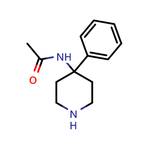 Chemical structure of N-(4-phenylpiperidin-4-yl)acetamide , CAS 146396-04-5, AChemBlock Q65585