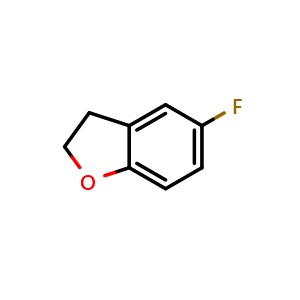 Chemical structure of 5-fluoro-2,3-dihydrobenzofuran , CAS 245762-35-0, AChemBlock Q65592