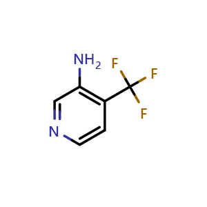Chemical structure of 4-(trifluoromethyl)pyridin-3-amine , CAS 175204-80-5, AChemBlock Q65593