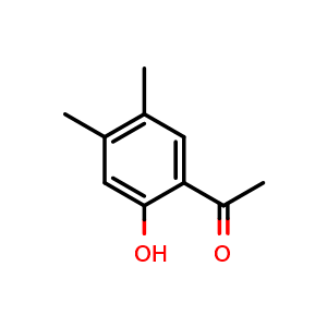 Chemical structure of 1-(2-hydroxy-4,5-dimethylphenyl)ethan-1-one , CAS 36436-65-4, AChemBlock Q65601