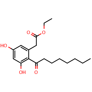 ethyl 2-(3,5-dihydroxy-2-octanoylphenyl)acetate