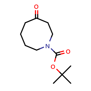Chemical structure of tert-butyl 4-oxoazocane-1-carboxylate , CAS 1803599-91-8, AChemBlock Q65660