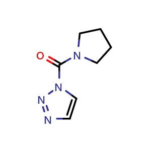 Chemical structure of pyrrolidin-1-yl(1H-1,2,3-triazol-1-yl)methanone , CAS 1312782-34-5, AChemBlock Q65724