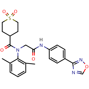 N-(2-((4-(1,2,4-oxadiazol-3-yl)phenyl)amino)-2-oxoethyl)-N-(2,6-dimethylphenyl)tetrahydro-2H-thiopyran-4-carboxamide 1,1-dioxide