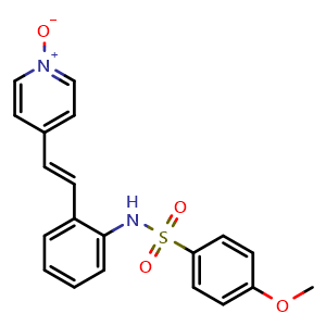 Chemical structure of (E)-4-(2-((4-methoxyphenyl)sulfonamido)styryl)pyridine 1-oxide , CAS 173529-10-7, AChemBlock Q65795