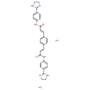 (2E,2'E)-3,3'-(1,4-phenylene)bis(N-(4-(4,5-dihydro-1H-imidazol-2-yl)phenyl)acrylamide) dihydrochloride