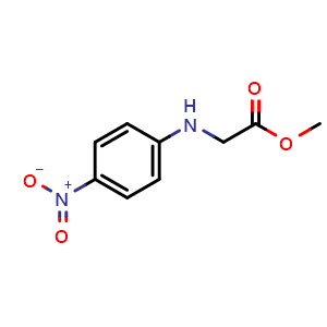 Chemical structure of methyl (4-nitrophenyl)glycinate , CAS 90544-88-0, AChemBlock Q65837