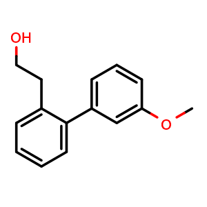 Chemical structure of 2-(3'-methoxy-[1,1'-biphenyl]-2-yl)ethan-1-ol , CAS 1024598-38-6, AChemBlock Q65943
