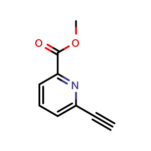 Chemical structure of methyl 6-ethynylpicolinate , CAS 914950-66-6, AChemBlock Q65951