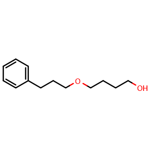 Chemical structure of 4-(3-phenylpropoxy)butan-1-ol , CAS 1141498-04-5, AChemBlock Q65996