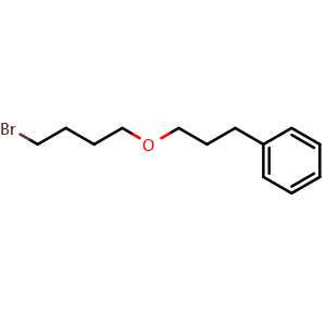 Chemical structure of (3-(4-bromobutoxy)propyl)benzene , CAS 94749-45-8, AChemBlock Q65997