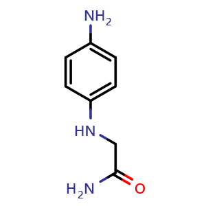 Chemical structure of 2-((4-aminophenyl)amino)acetamide , CAS 57946-58-4, AChemBlock Q66022