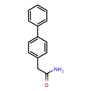Chemical structure of 2-([1,1'-biphenyl]-4-yl)acetamide , CAS 63780-50-7, AChemBlock Q66048