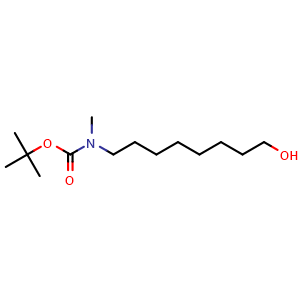 Chemical structure of tert-butyl (8-hydroxyoctyl)(methyl)carbamate , CAS 808757-09-7, AChemBlock Q66063