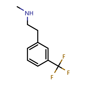 Chemical structure of N-methyl-2-(3-(trifluoromethyl)phenyl)ethan-1-amine , CAS 17794-47-7, AChemBlock Q66103