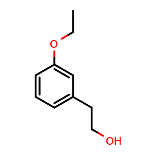 Chemical structure of 2-(3-ethoxyphenyl)ethan-1-ol , CAS 1000521-80-1, AChemBlock Q66109