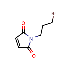 Chemical structure of 1-(3-bromopropyl)-1H-pyrrole-2,5-dione , CAS 864937-28-0, AChemBlock Q66151