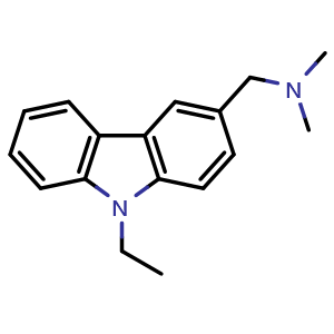 Chemical structure of 1-(9-ethyl-9H-carbazol-3-yl)-N,N-dimethylmethanamine , CAS 1942923-53-6, AChemBlock Q66201