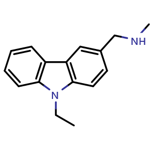 Chemical structure of 1-(9-ethyl-9H-carbazol-3-yl)-N-methylmethanamine , CAS 880813-36-5, AChemBlock Q66202