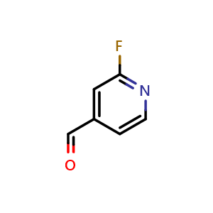 Chemical structure of 2-fluoroisonicotinaldehyde , CAS 131747-69-8, AChemBlock Q66309
