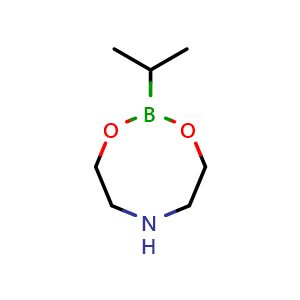 Chemical structure of 2-isopropyl-1,3,6,2-dioxazaborocane , CAS 119246-82-1, AChemBlock Q66319