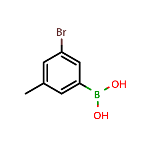 Chemical structure of (3-bromo-5-methylphenyl)boronic acid , CAS 849062-36-8, AChemBlock Q66359