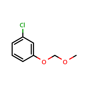 Chemical structure of 1-chloro-3-(methoxymethoxy)benzene , CAS 91105-99-6, AChemBlock Q66406
