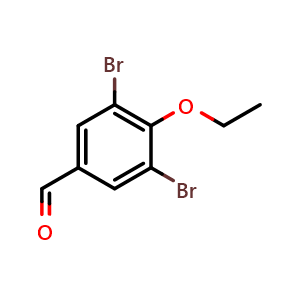 Chemical structure of 3,5-dibromo-4-ethoxybenzaldehyde , CAS 381238-96-6, AChemBlock Q66407