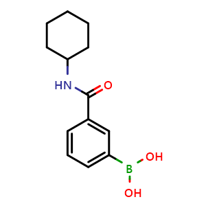 Chemical structure of (3-(cyclohexylcarbamoyl)phenyl)boronic acid , CAS 850567-25-8, AChemBlock Q66424