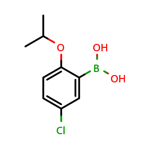 Chemical structure of (5-chloro-2-isopropoxyphenyl)boronic acid , CAS 352534-87-3, AChemBlock Q66425
