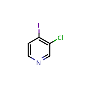 Chemical structure of 3-chloro-4-iodopyridine , CAS 77332-79-7, AChemBlock Q66429