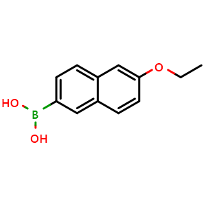 Chemical structure of (6-ethoxynaphthalen-2-yl)boronic acid , CAS 352525-98-5, AChemBlock Q66479