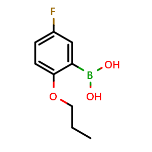 Chemical structure of (5-Fluoro-2-propoxyphenyl)boronic acid , CAS 480438-73-1, AChemBlock Q66487