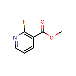 Chemical structure of methyl 2-fluoronicotinate , CAS 446-26-4, AChemBlock Q66492