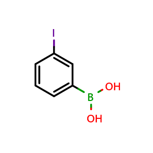 Chemical structure of (3-iodophenyl)boronic acid , CAS 221037-98-5, AChemBlock Q66503