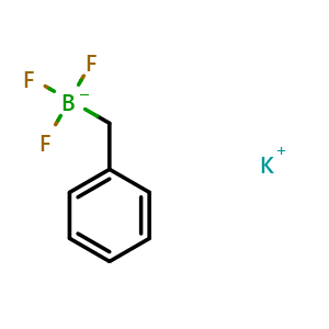 Chemical structure of potassium benzyltrifluoroborate , CAS 329976-73-0, AChemBlock Q66541