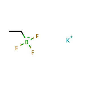 Chemical structure of potassium ethyltrifluoroborate , CAS 44248-07-9, AChemBlock Q66550