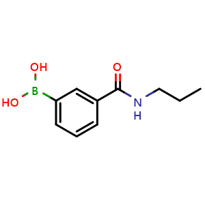Chemical structure of (3-(propylcarbamoyl)phenyl)boronic acid , CAS 850567-22-5, AChemBlock Q66561