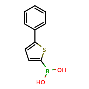 Chemical structure of (5-phenylthiophen-2-yl)boronic acid , CAS 306934-95-2, AChemBlock Q66562