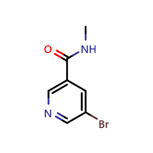 Chemical structure of 5-Bromo-N-methylnicotinamide , CAS 153435-68-8, AChemBlock Q66568