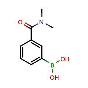 Chemical structure of (3-(dimethylcarbamoyl)phenyl)boronic acid , CAS 373384-14-6, AChemBlock Q66570