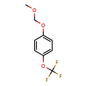 Chemical structure of 1-(methoxymethoxy)-4-(trifluoromethoxy)benzene , CAS 851341-40-7, AChemBlock Q66614