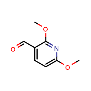 Chemical structure of 2,6-dimethoxynicotinaldehyde , CAS 58819-72-0, AChemBlock Q66655