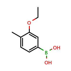 Chemical structure of (3-ethoxy-4-methylphenyl)boronic acid , CAS 1451391-68-6, AChemBlock Q66678