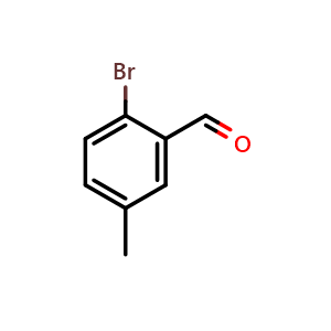 Chemical structure of 2-bromo-5-methylbenzaldehyde , CAS 90221-55-9, AChemBlock Q66721