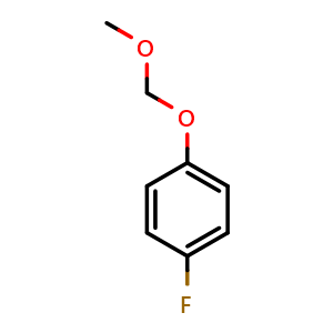 Chemical structure of 1-fluoro-4-(methoxymethoxy)benzene , CAS 141362-06-3, AChemBlock Q66729