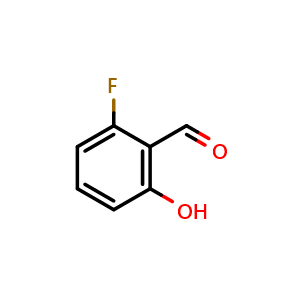 Chemical structure of 2-fluoro-6-hydroxybenzaldehyde , CAS 38226-10-7, AChemBlock Q66732