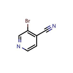 Chemical structure of 3-bromoisonicotinonitrile , CAS 13958-98-0, AChemBlock Q66737