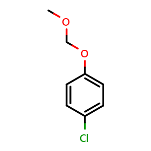 Chemical structure of 1-chloro-4-(methoxymethoxy)benzene , CAS 826-26-6, AChemBlock Q66756